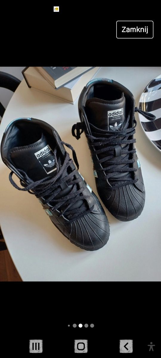 Adidas superstar koturn r. 40 czarne