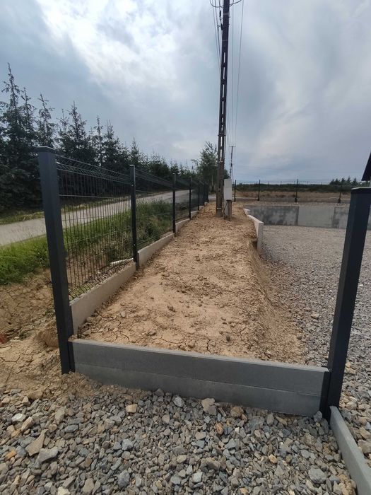 Ogrodzenie panel Wiśniowski 153cm grafit 7016 fi 5 systemowe kompletne