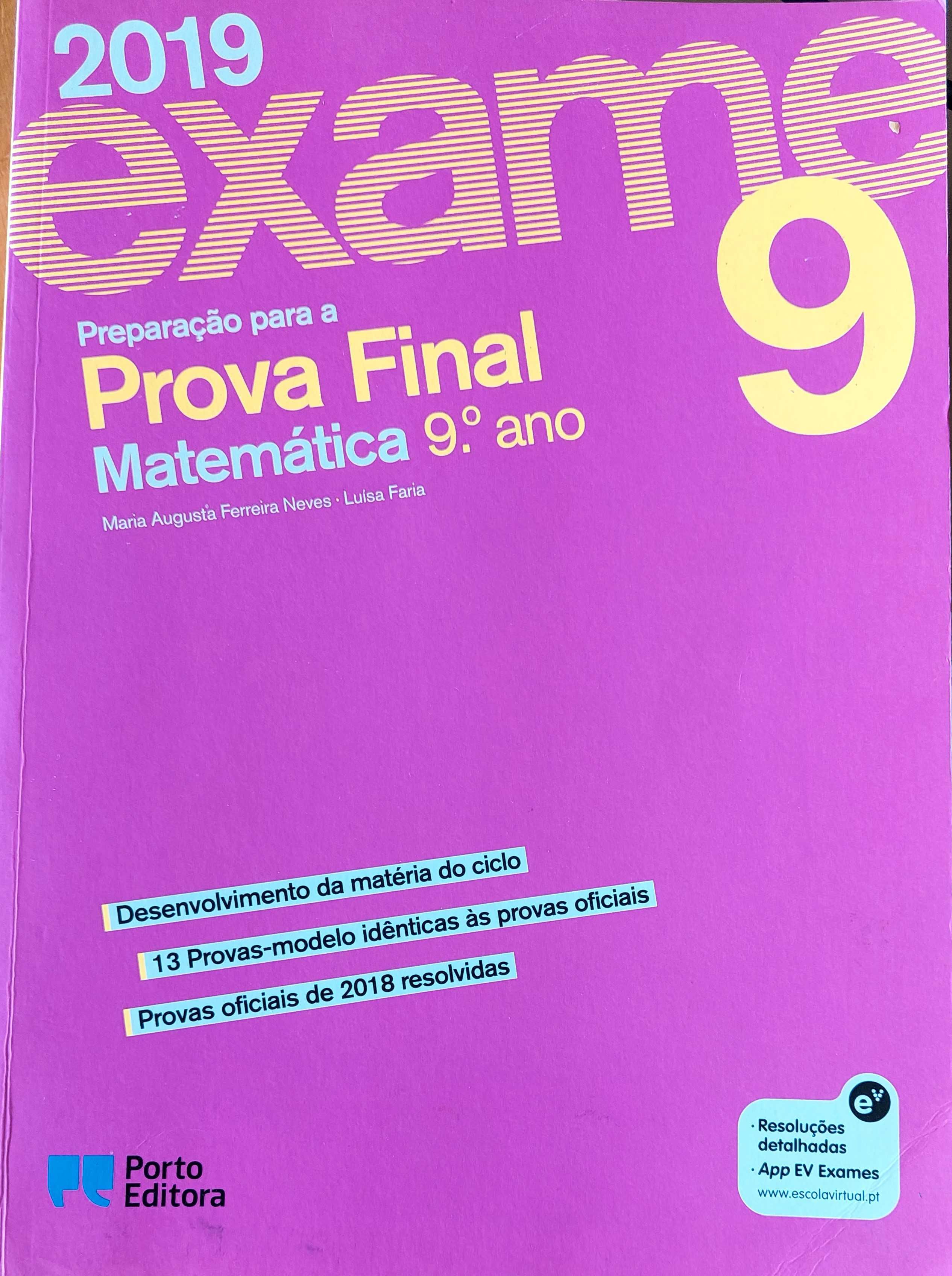 Preparar a Prova Final de Matemática - 9º ano Porto Editora