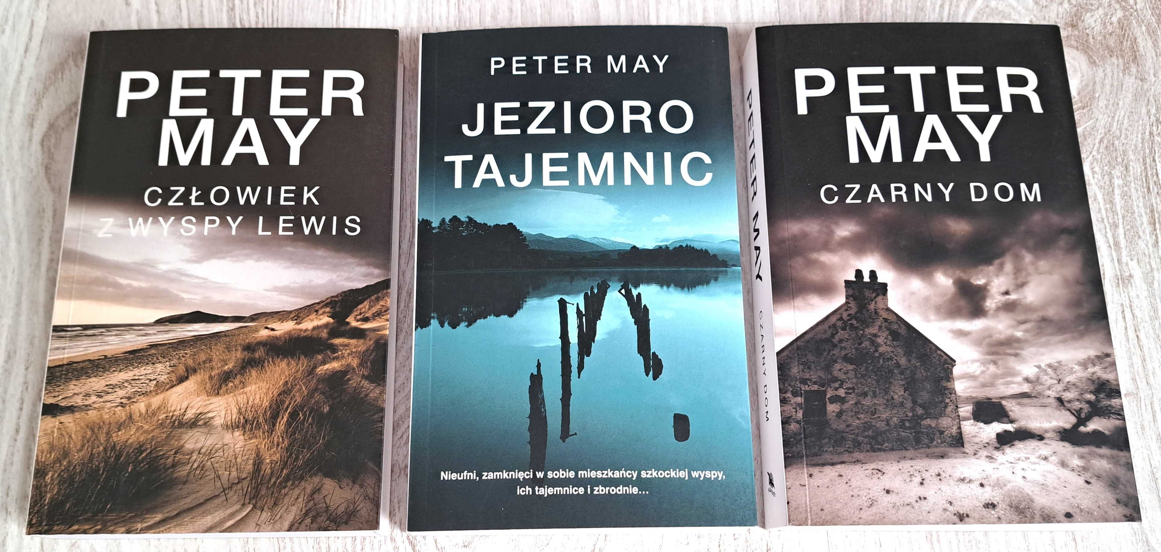 3x Peter May Czarny dom + Człowiek z wyspy Lewis + Jezioro tajemnic