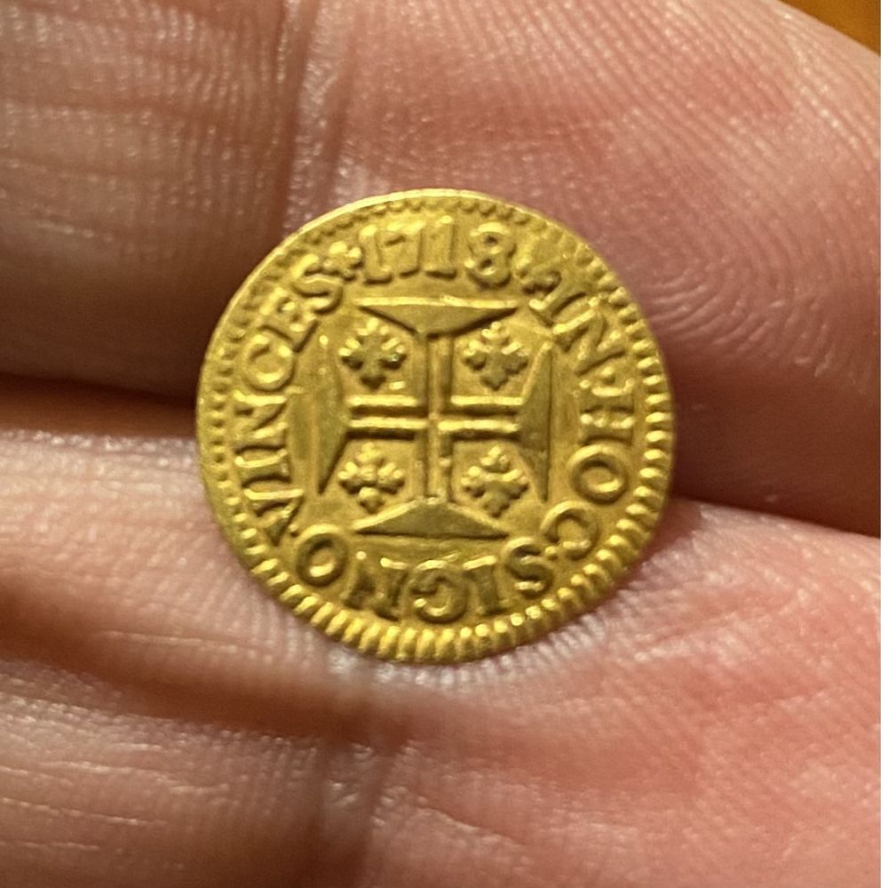 Moeda ouro D. JOAO V Pinto 480 Reis 1718