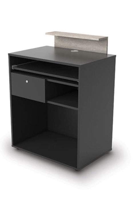 Recepcja grafitowa salon kosmetyczny, fryzjer