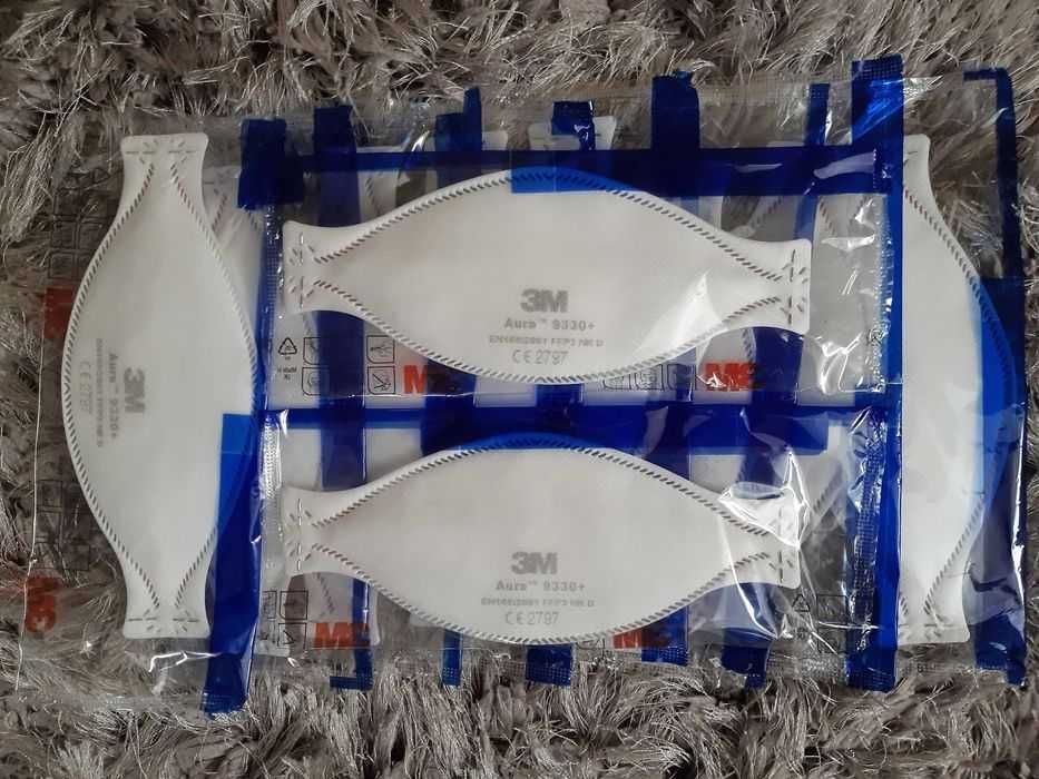 Maska 3M Aura 9330+ FFP3, 100 sztuk najlepsza ochrona produkcja UK