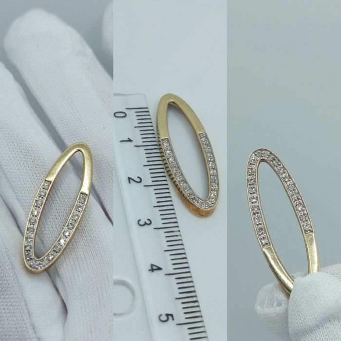 Золотой кулон 375, 1,81г с бриллиантами