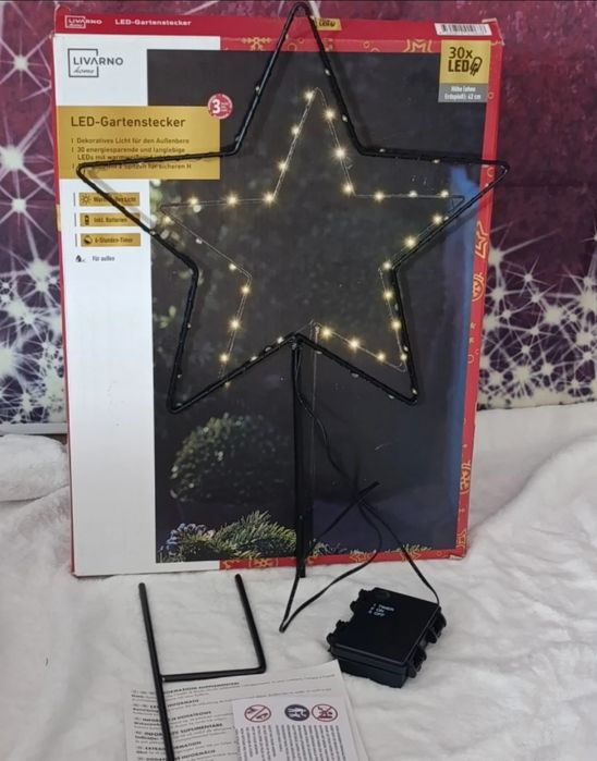 Livarno Home – Mrugająca Gwiazda Ogrodowa 30×LED