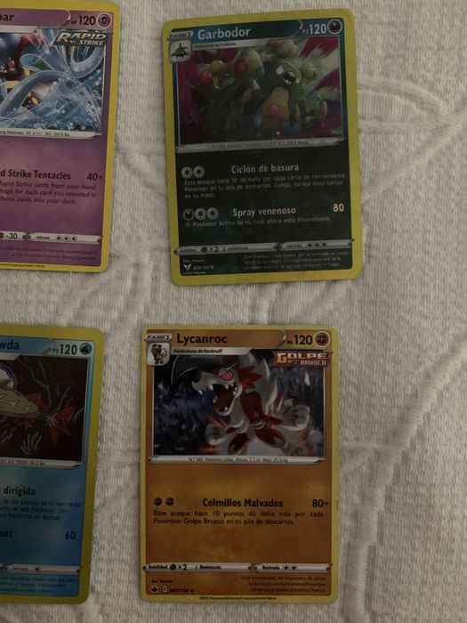 6 cartas de pokémon