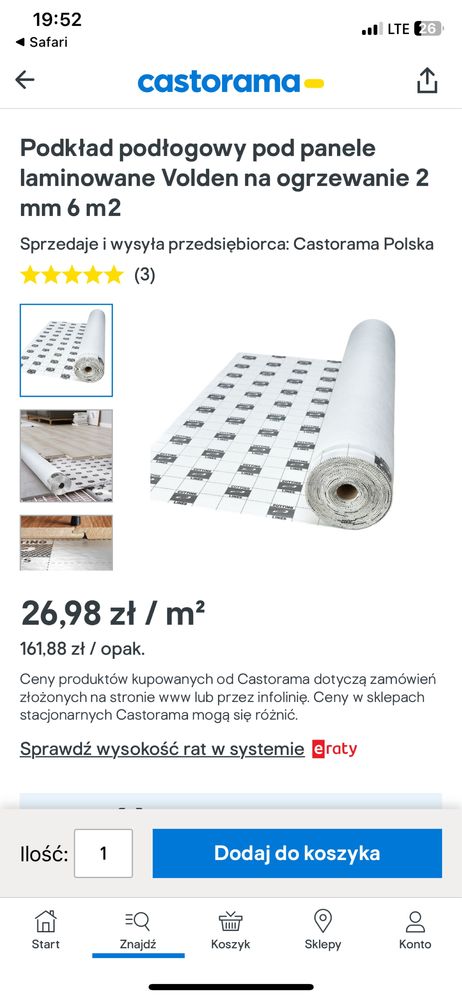Podkład podłogowy Volden na ogrzewanie podłogowe - 2mm