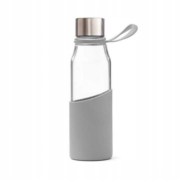 Szklana butelka 550 ml VINGA Lean, bidon z uchwytem, na wodę, sok