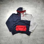 MĘSKA Bluza Size+ z Kapturem Suwak Tommy Hilfiger Haft Logo Bawełna