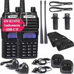 Baofeng X2 krótkofalówki UV82 8W Rozblokowany Skaner Policja,Straż