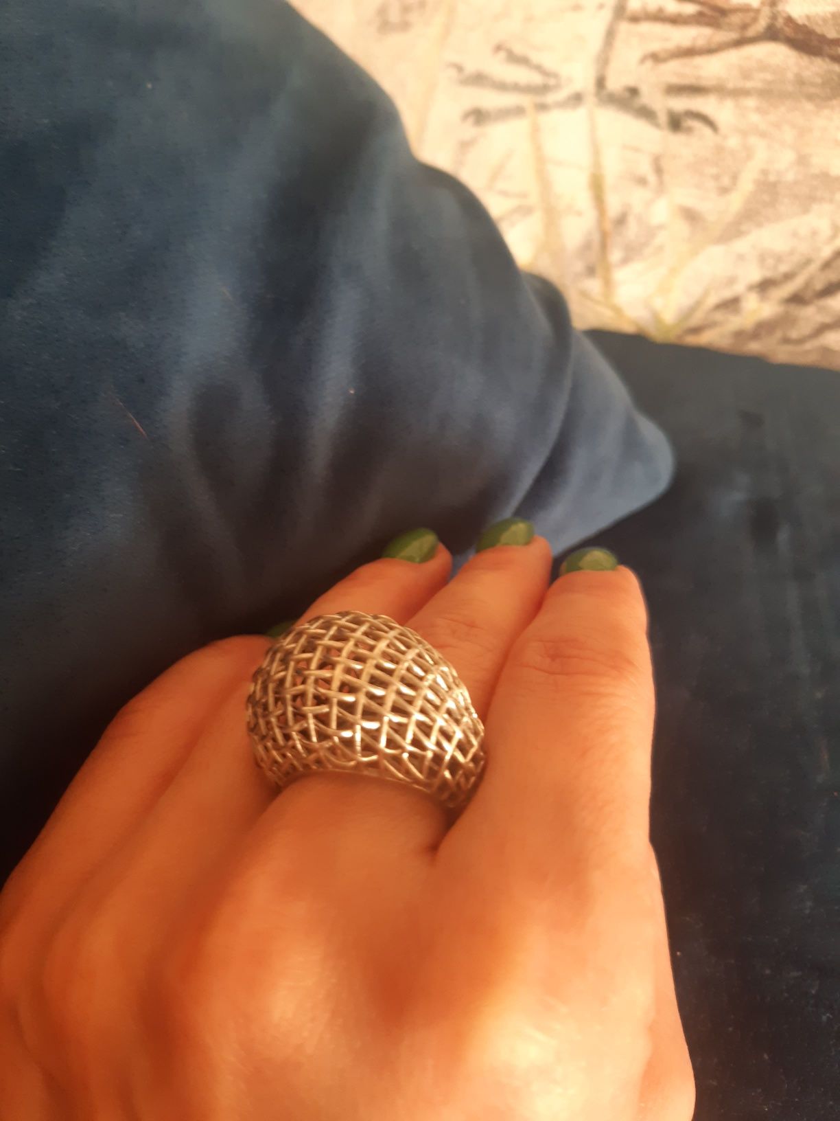 Серебряное кольцо 19 размер