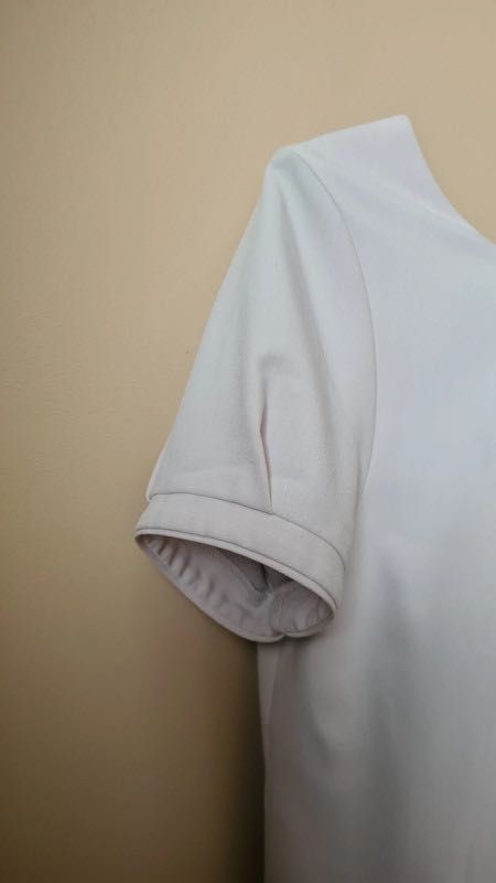 Jasna, letnia, elegancka sukienka, rozmiar 46.