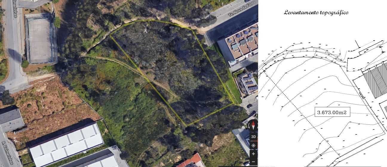 Terreno para Venda em Alfena com 3673.00 m2, para construção