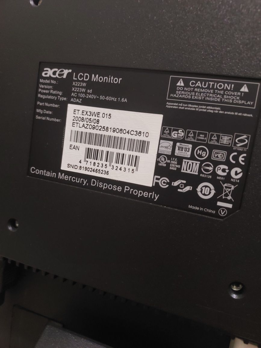 Монитор Acer X223W