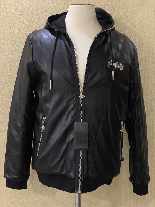 Phlipp Plein утеплённая мужская куртка бомбер размеры L, XL, XXL