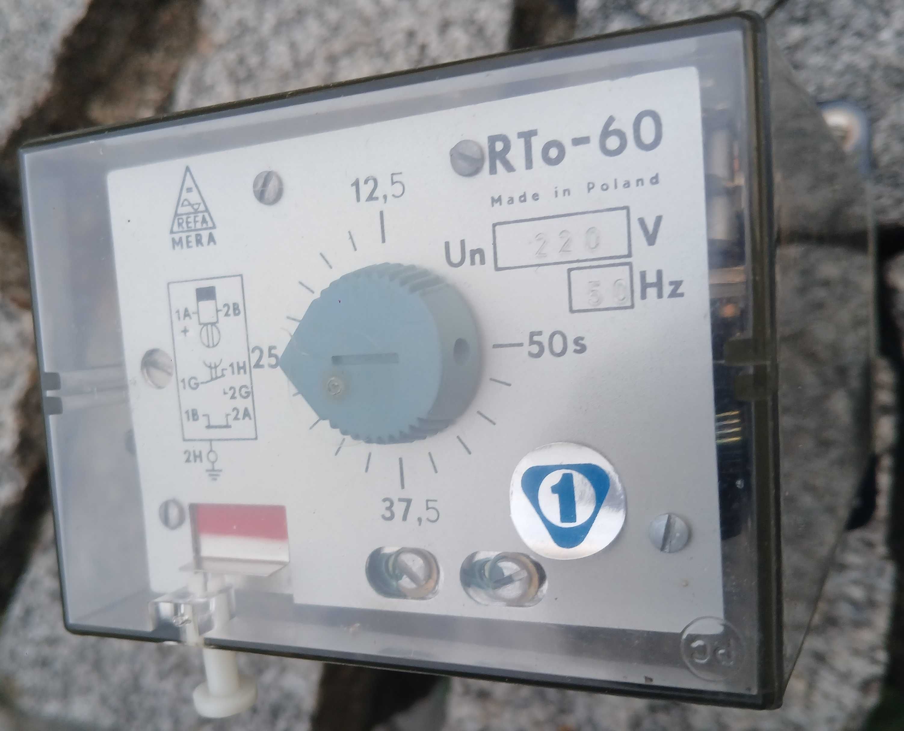 Przekaźnik czasowy RTo-60 cewka 220V 12,5-50s