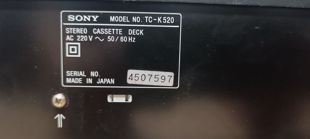 Magnetofon SONY tc-k520. Japan. Serwis
