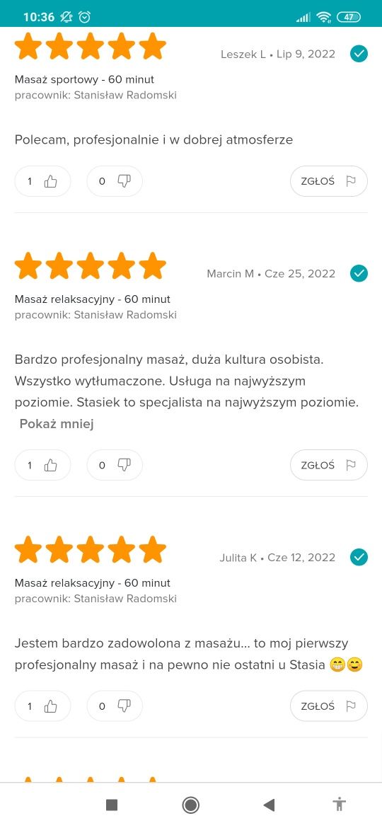 Masaż z dojazdem/stacjonarnie. Mobilny masażysta/Mobile Masseur
