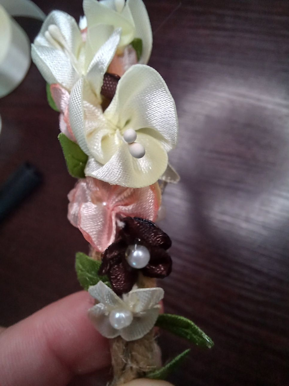 Opaska do włosów kanzashi