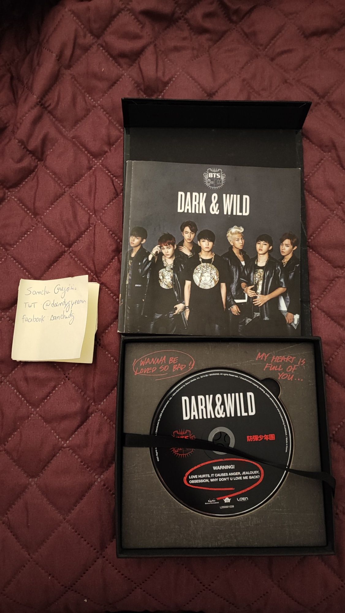 BTS - Dark&Wild 1st album s/ photocard - KPOP