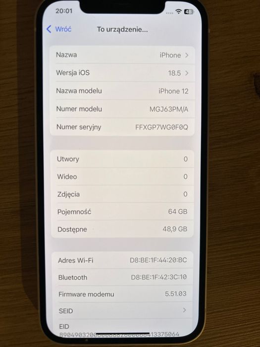 Iphone 12 white 64 GB