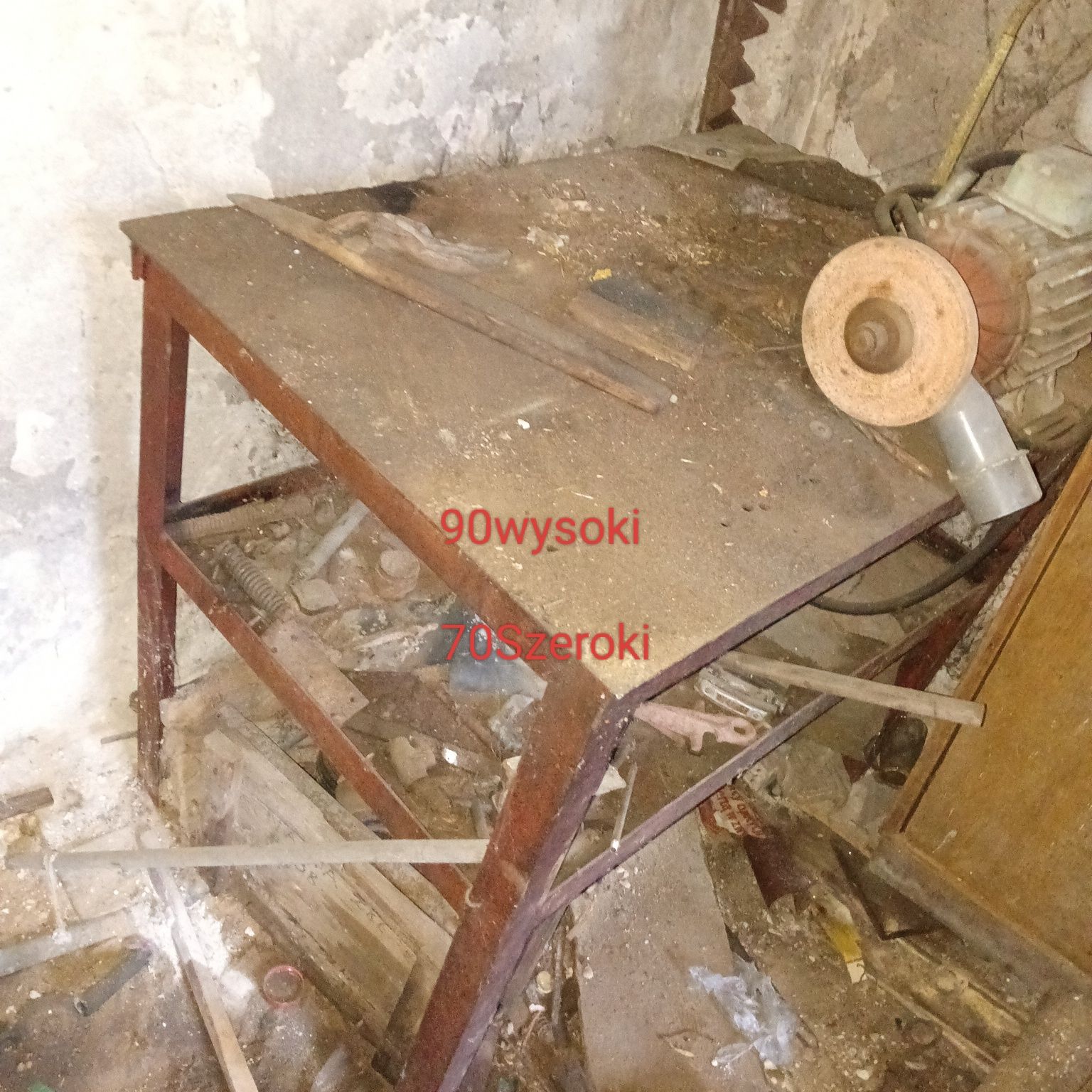 Stół garażowy warsztatowy stalowy blat