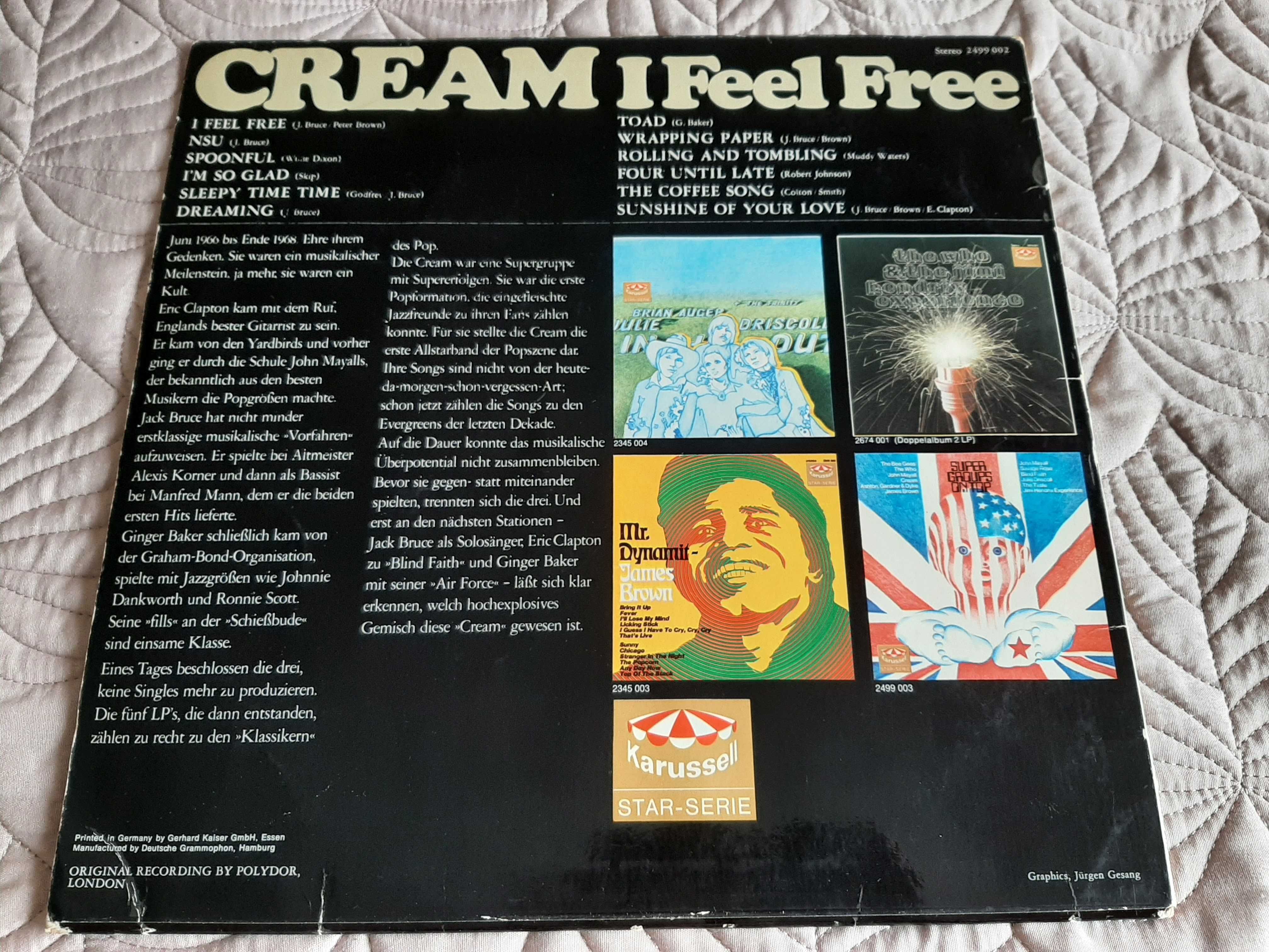 Cream - I Feel Free - Germany - Vinil LP