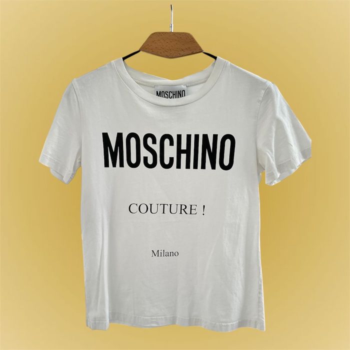 Футболка Moschino | Чорно-біла | ОРИГІНАЛ