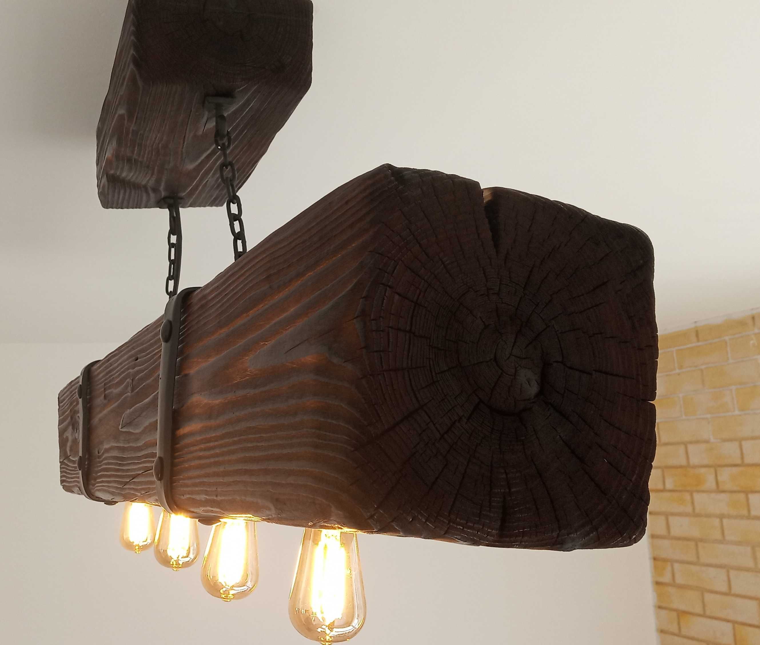 Lampa sufitowa, żyrandol Vintage, Retro, bardzo duży