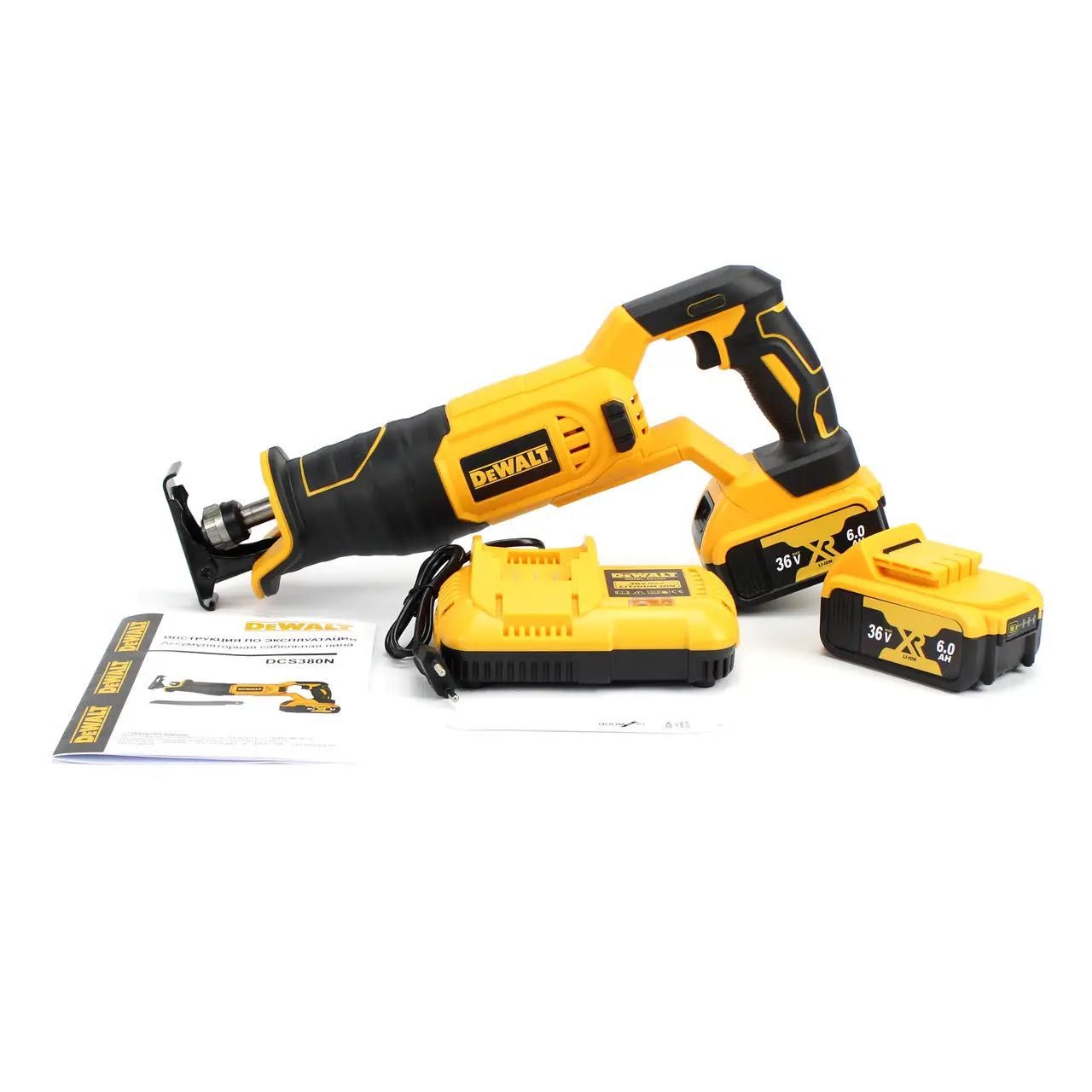 Аккумуляторная сабельная пила DeWalt DCS380N (36V, 6AH)