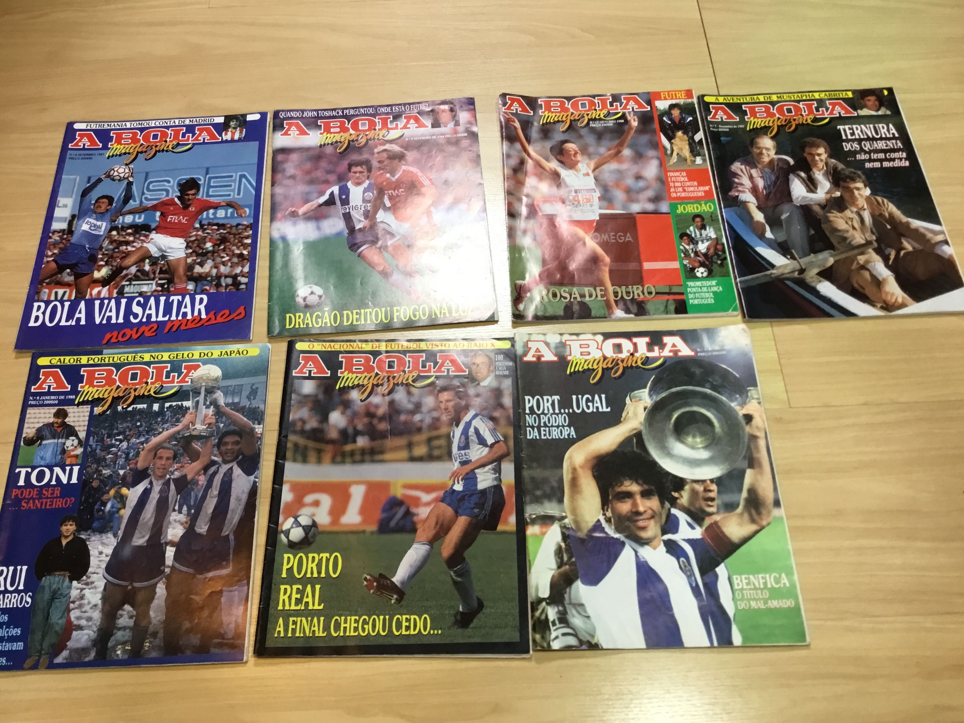 Lote de 7 revistas anos 80 A bola magazine