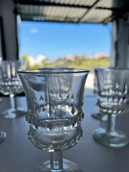 Conjunto vintage de copos de vidro – 12 peças