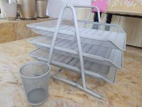 Metalowy organizer / tacka / kubek na dokumenty listy Ikea