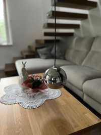 Lampa wisząca kula sufitowa do jadalni kuchni chrom