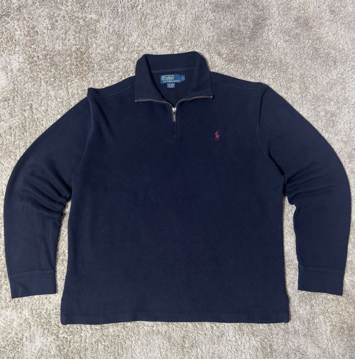 Polo Ralph Lauren 1/4 Zip - Sweater Azul Marinho (L)
