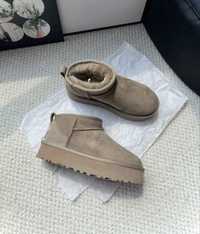 UGG 2024 mini ЛЮКС НАТУРАЛЬНІ коричневі/чорні/оливка