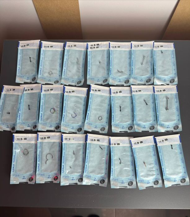 kolczyki do piercingu, tytanium labrety