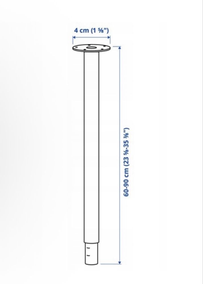 Ikea Olov nogi do biurka 4 sztuki