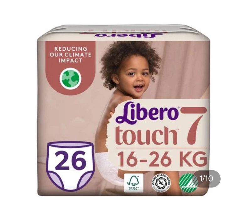 Подгузники-трусики 10 шт Libero Touch Pants размер 7, підгузки трусики