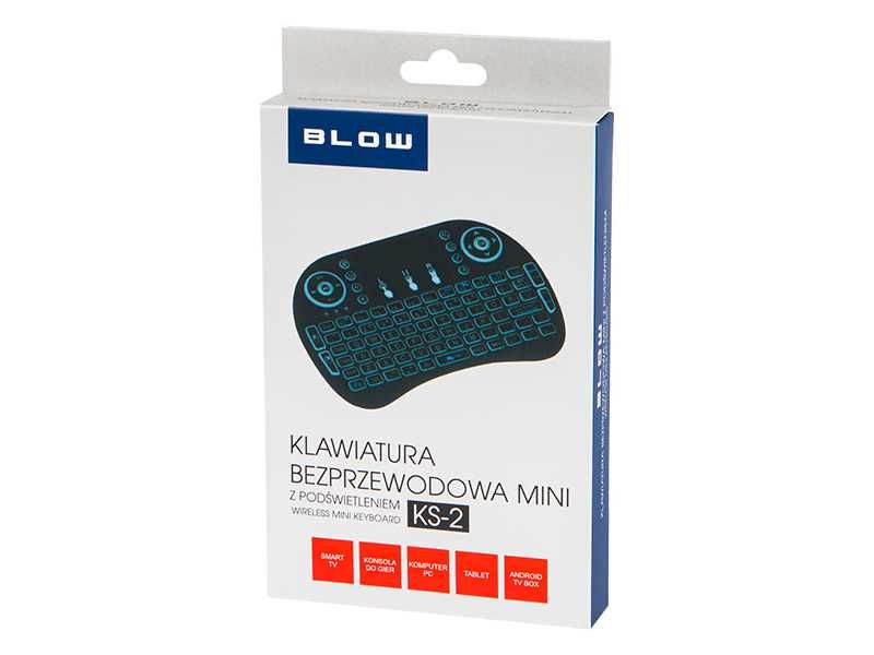 Klawiatura bezprzewodowa 2,4GHz miniKS-2 +touchpad