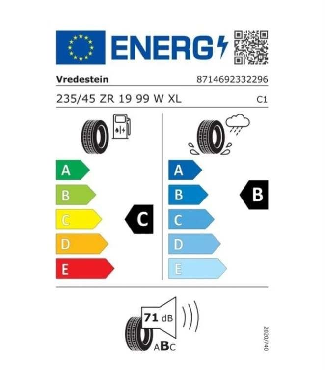 Opony Vredestein Ultrac Satin w wymiarze 235/40/R1 JAK NOWE