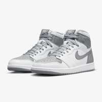 Кросівки Nike Jordan 1 Retro HIGH OG WHITE/GREY 555088-037