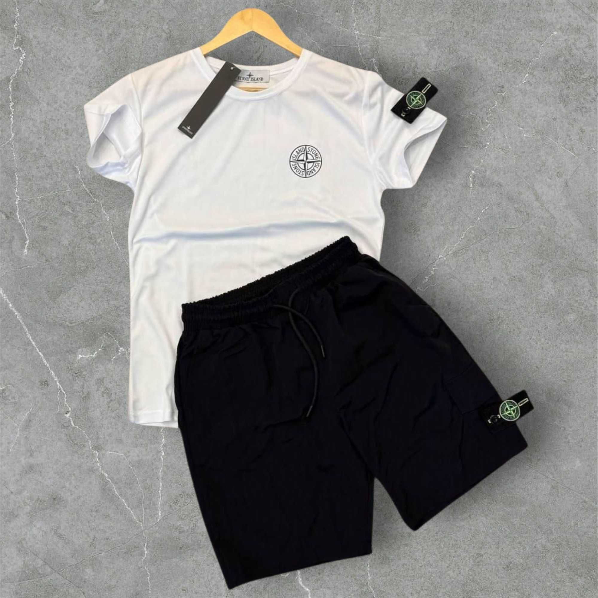 Костюм Stone Island футболка шорти літній комплект Стон Айленд (S-XXL)