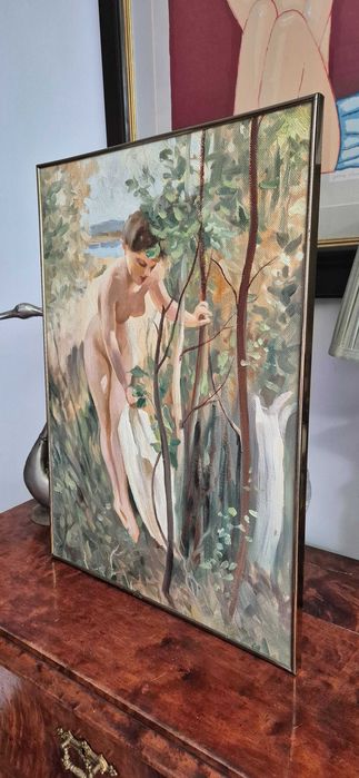 Obraz Anders Zorn "Ewa" olej na płycie akt impresjonizm glamour