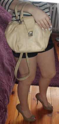 NOWY kuferek beżowy nude ecru torebka beżowa kość słoniowa listonoszka