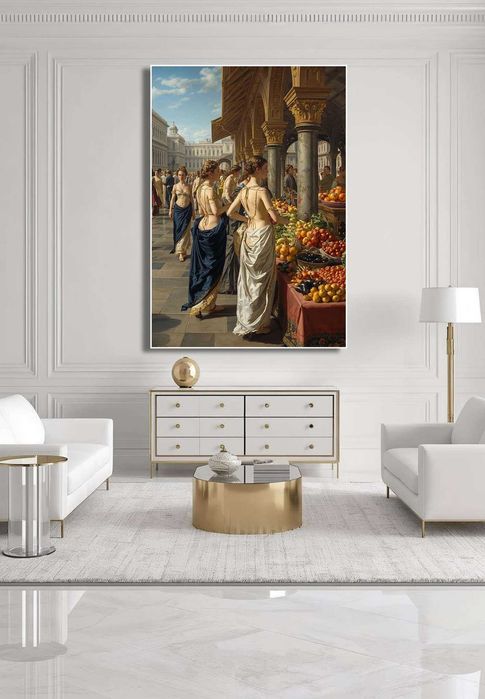 Obraz na płótnie - cykl "Na Targu" - wielkość 75cm x 108cm