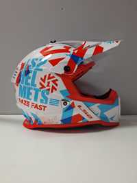 kask cross / quad  LS2 MX437 FAST EVO FUNKY RED WHITE