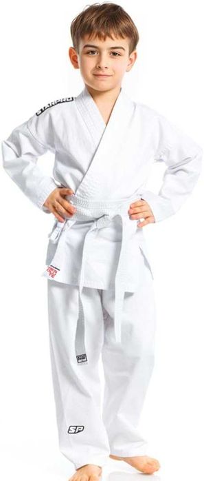 Kimono dziecięce wytrzymałe jednosplotowe judo 250g Starpro 110 + pas
