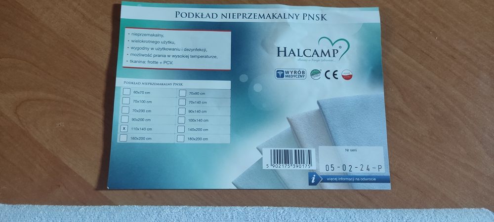 Nowy, Podkład nieprzemakalny PNSK 110x140