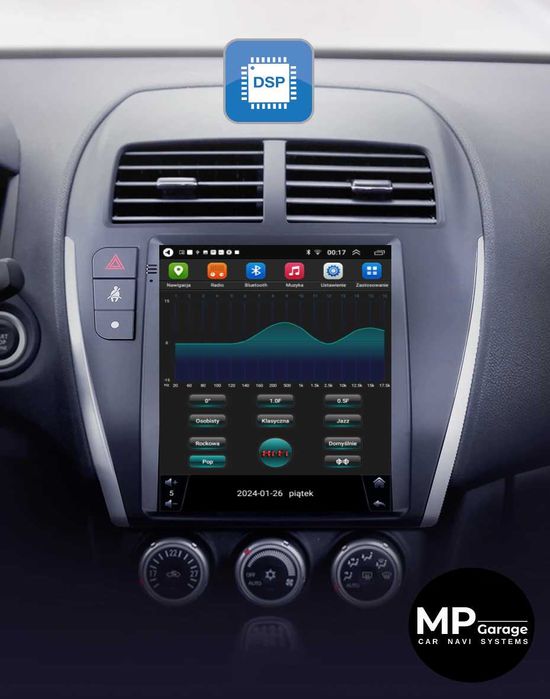 Radio Mitsubishi ASX Android_13 CarPlay/AA TESLA Montaż